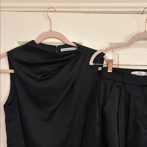 Abercrombie & Fitch Black Sleeveless Top and Pants Set